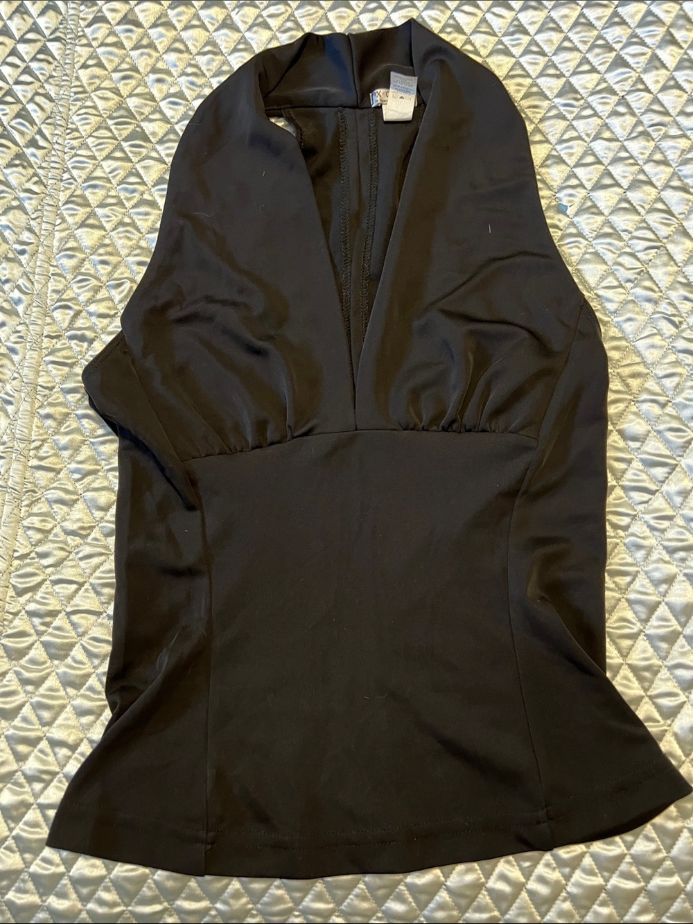 Vintage XOXO halter top, black,size M